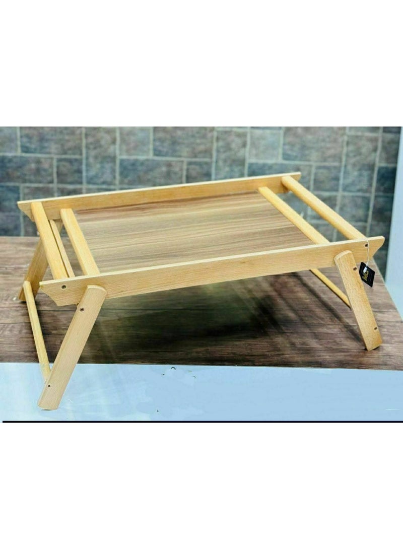 صينية فطار برِجل خشب خامة عالية الجودة تصميم عملي مقاس 40×70 سم H - Image 2